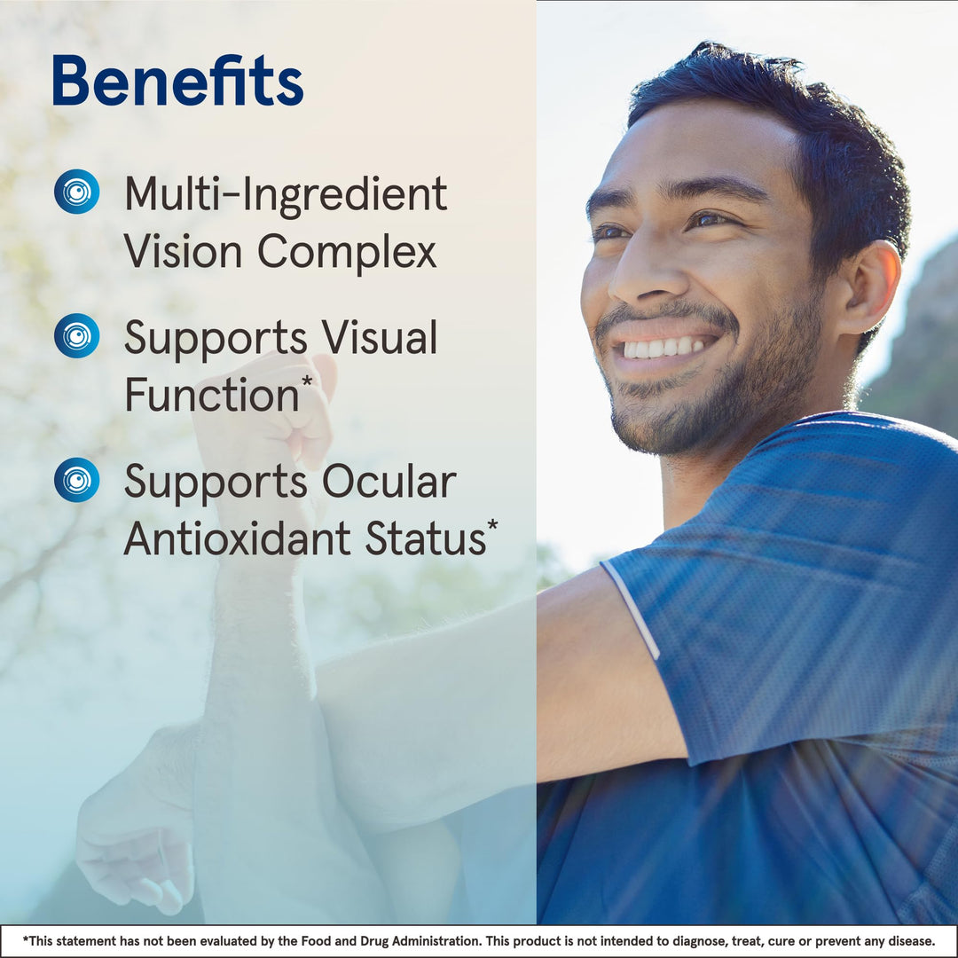 Vision Optimizer Veggie Capsules - 180 Count - Eye Supplement - Dietary Supplement - with Grape Seed Extract, Lutein &amp; Zeaxanthin, Quercetin &amp; More - Non-GMO - Gluten Free