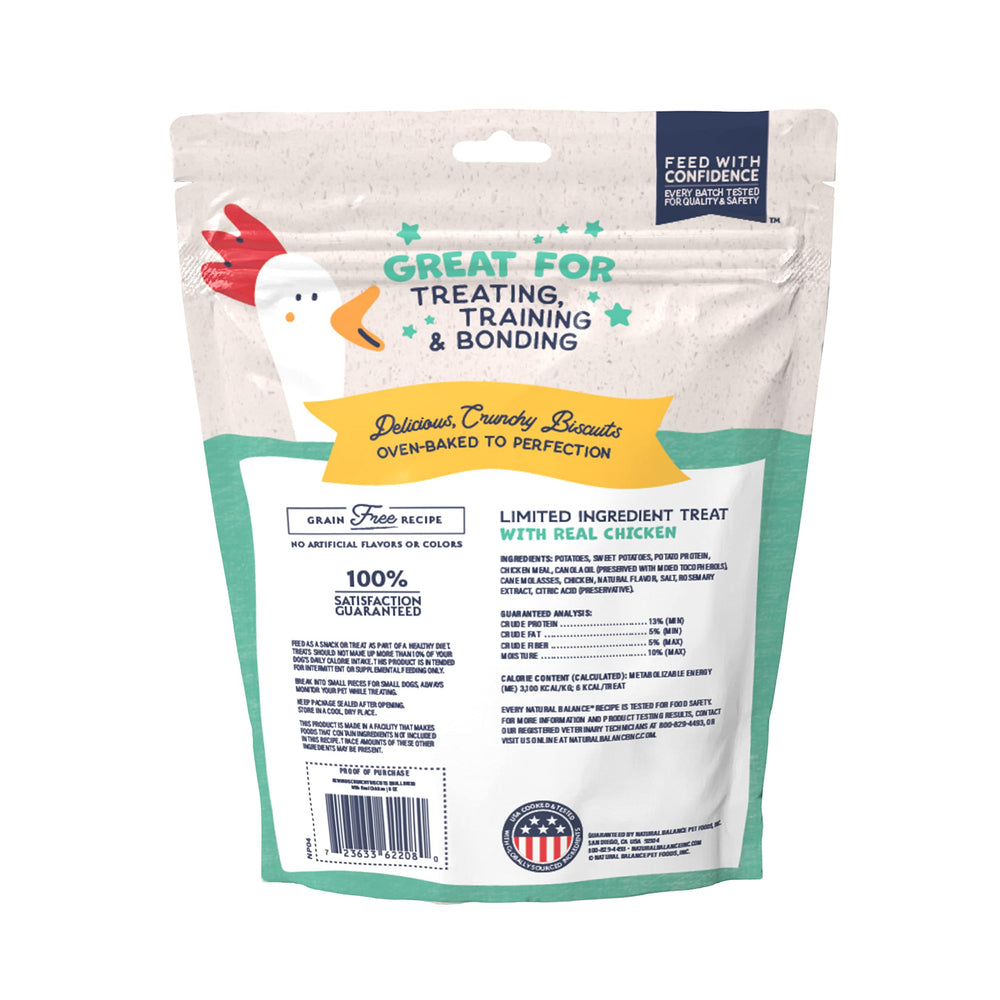Limited Ingredient Rewards Crunchy Biscuits, Bite-Size Treats for Small-Breed Dogs, Made with Real Chicken, 8 Ounce (Pack of 1)