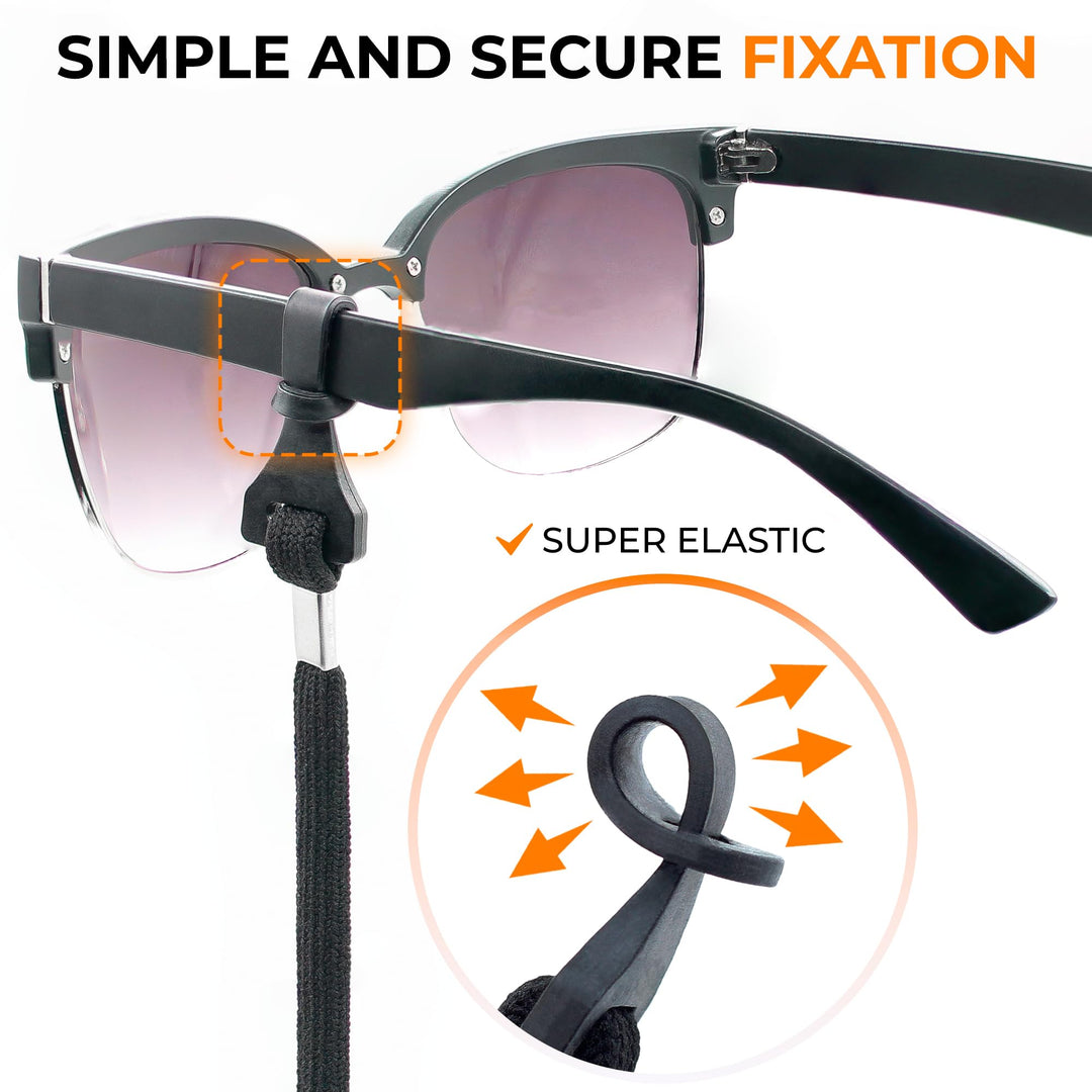 Eyeglass Holder Straps - 4 Premium Eyeglasses Cord for Men - Eye Glass Accessory Chain for Women - Sunglass Lanyard Around Neck - 4 Cords