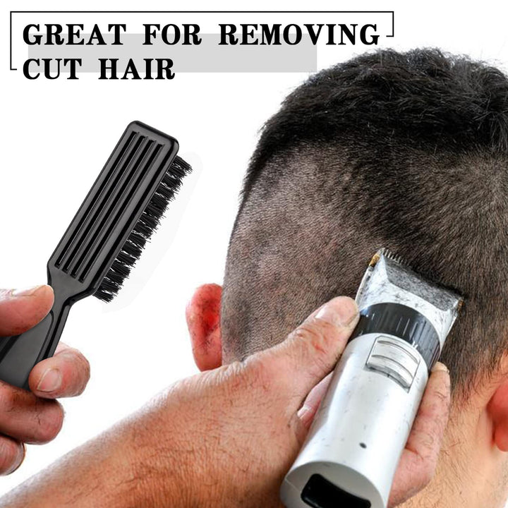 2 Pieces Barber Blade Cleaning Brush - Gitmax Clipper Brush Cleaner, Barber Fade Brushes for Haircut, Barbers Supplies