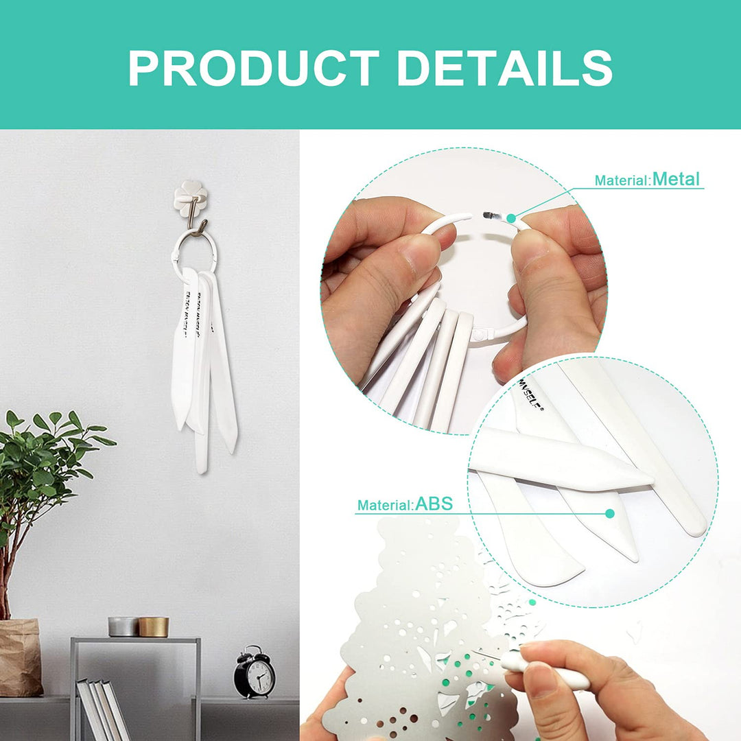 7pcs Bone folder and Scoring Tool, Paper Folding Tool, Bone Origami Creaser for Scrapbooking Card Making