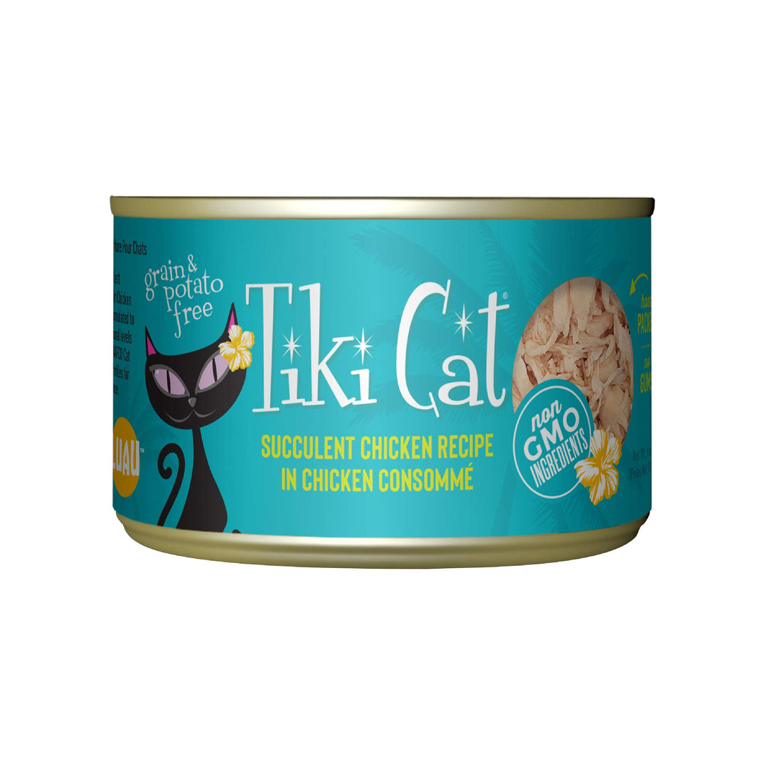 Tiki Cat Luau Grain-Free, Low-Carbohydrate Wet Food with Poultry or Fish in Consomme for Adult Cats &amp; Kittens, 6oz, 8pk, Chicken