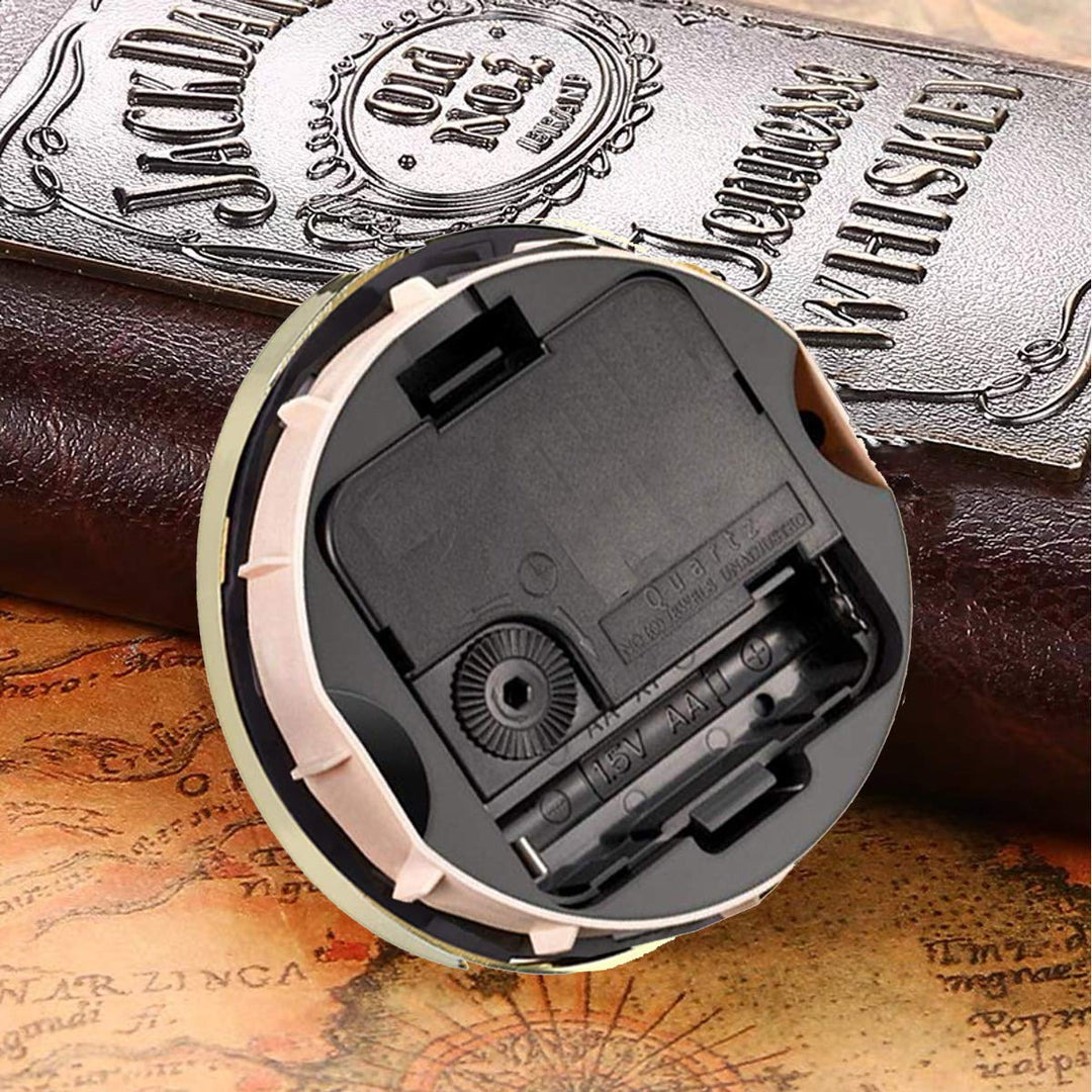 Mini Clock Insert 3-1/2 Inch (90 mm) Round Quartz Clock Fit-up Movement Miniature Clock Gold Dial Gold Tone Bezel Arabic Numerals, Fit 3.0 inch (78 mm) Diameter Hole (Gold)