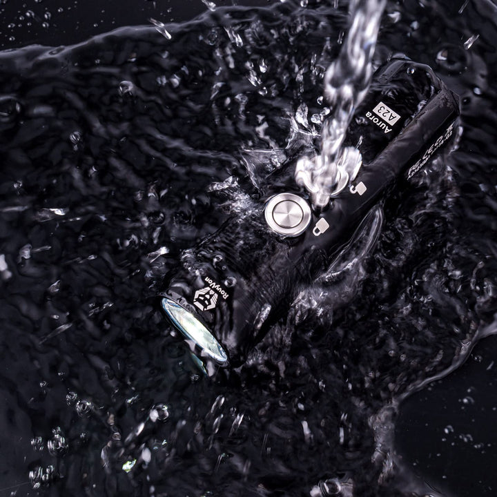 Aurora A23 1000 Lumens EDC Flashlight, USB C Rechargeable High Lumens Flashlight, IPX8 Waterproof Compact Pocket Flashlight with Magnetic Two-Way Clip Included (Black)