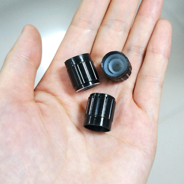 Taiss 10pcs Potentiometer knob,Rotary Knob,Black Metal 