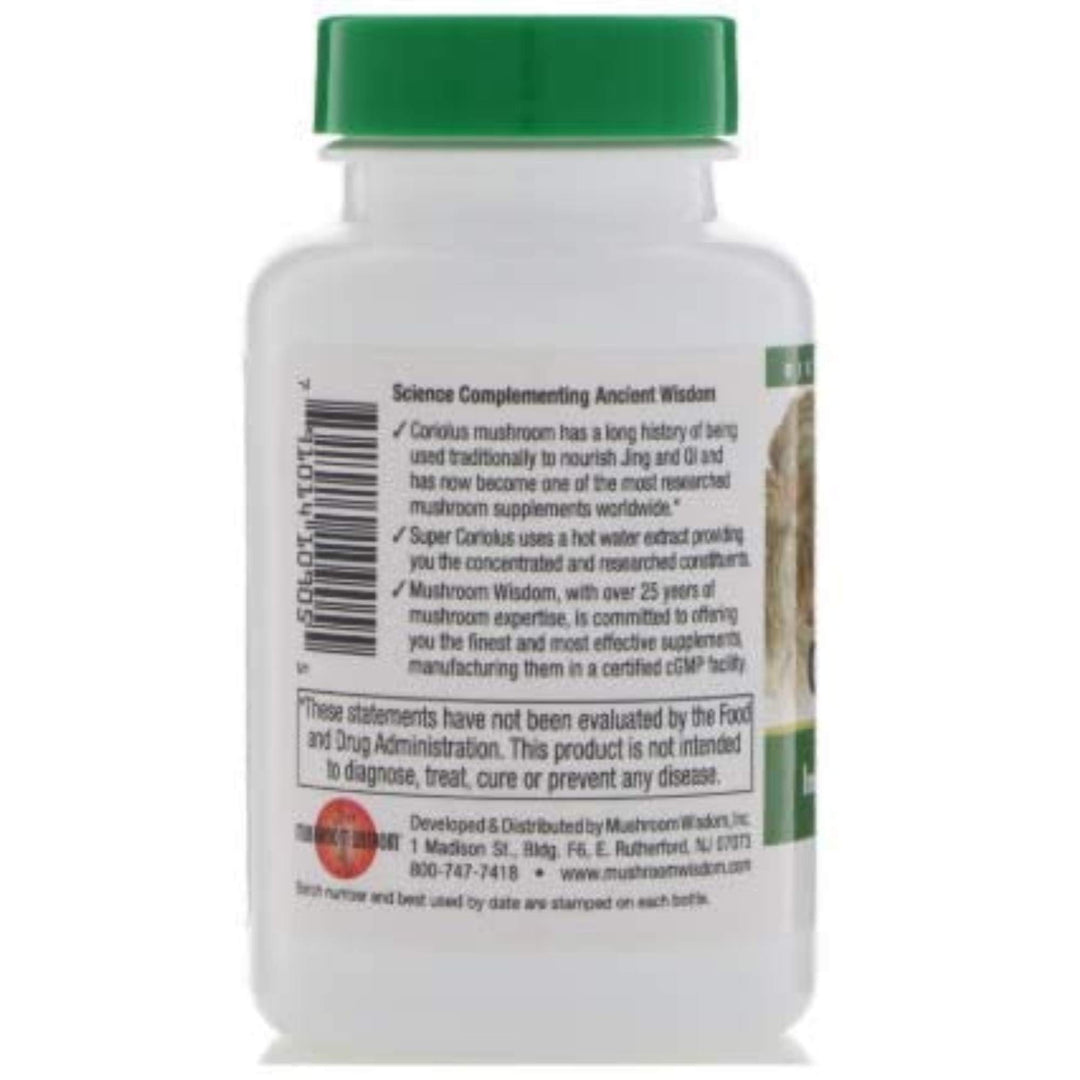 Mushroom Wisdom Super Coriolus with D Fraction - 120 Tablets
