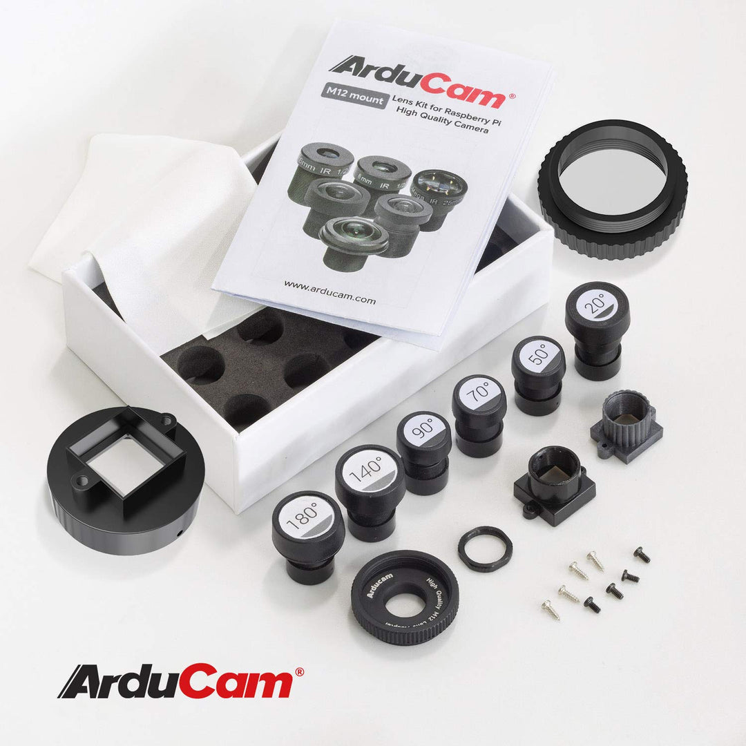 Arducam M12 Lens Kit for Raspberry Pi HQ Camera (Type 1