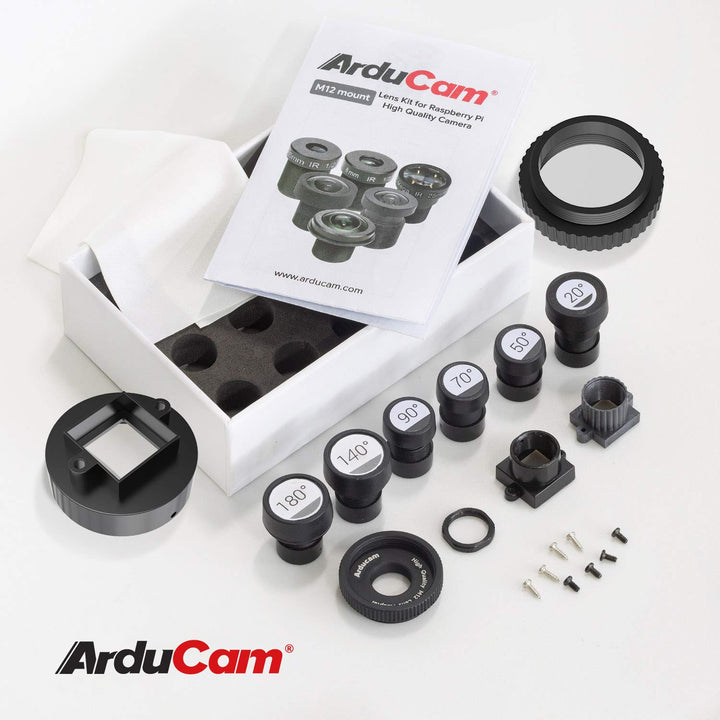 Arducam M12 Lens Kit for Raspberry Pi HQ Camera (Type 1