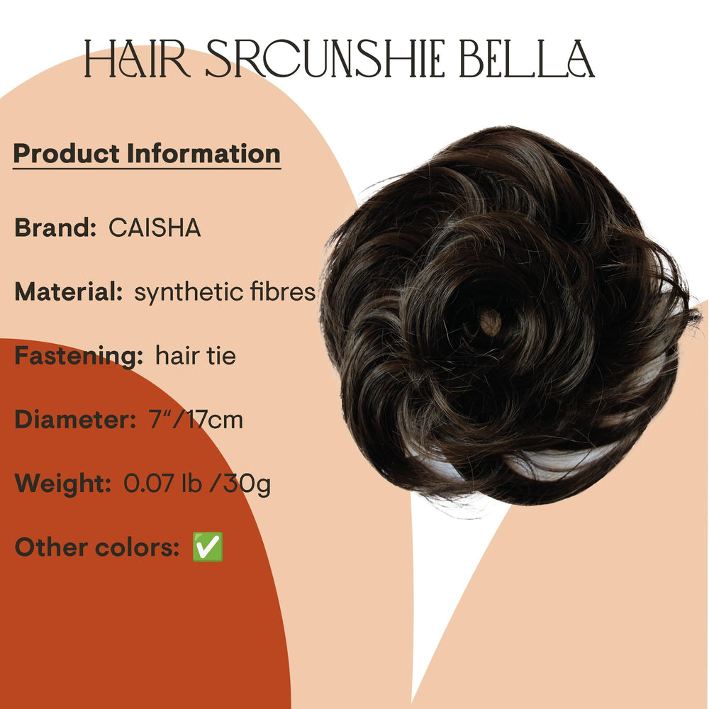 brown 8 : PRETTYSHOP Scrunchie Bun Up Do Hair piece Hair Ribbon Ponytail Extensions Wavy Curly or Messy Various Colors(brown 8)