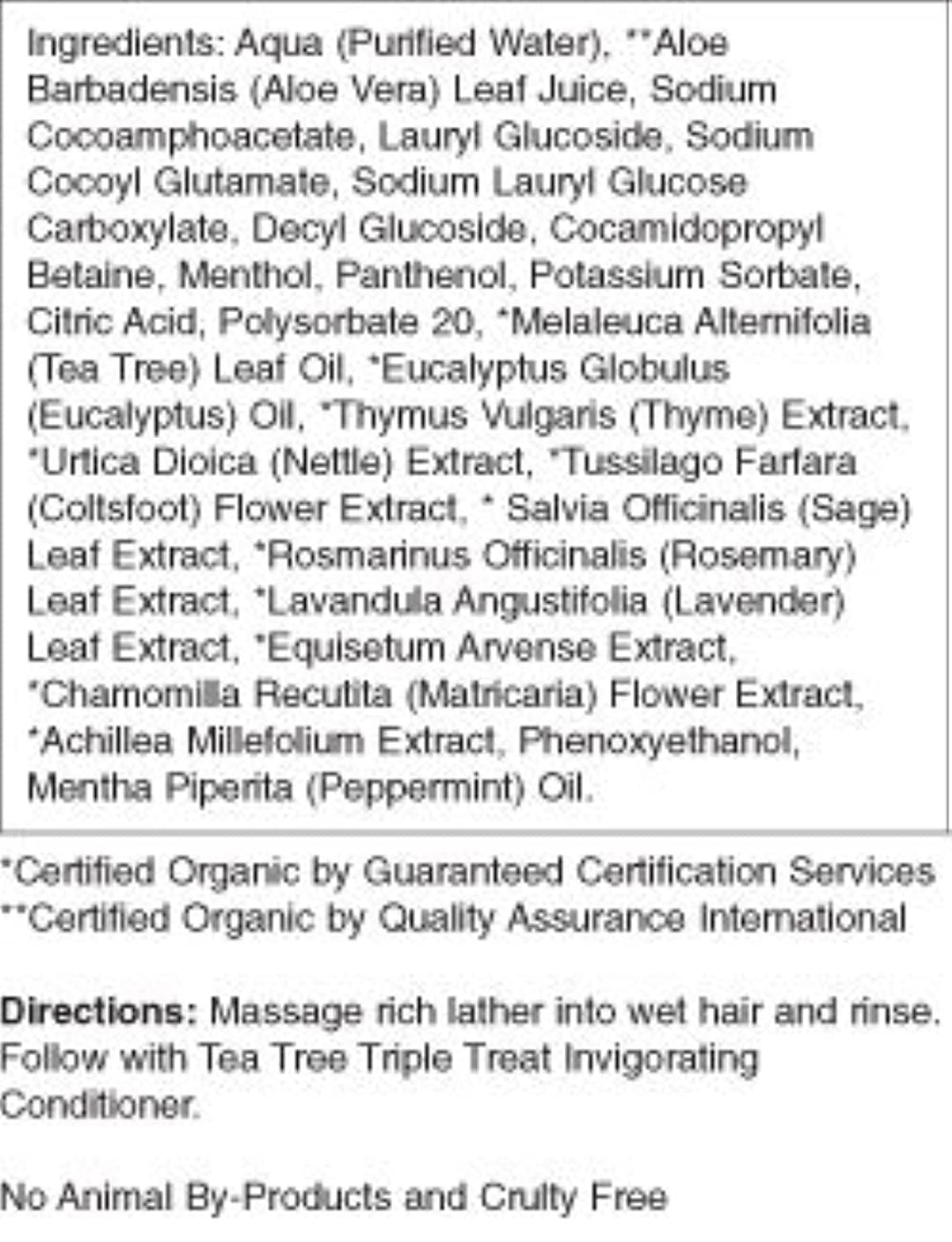Shampoo Tea Tree Triple Treat, 236ml