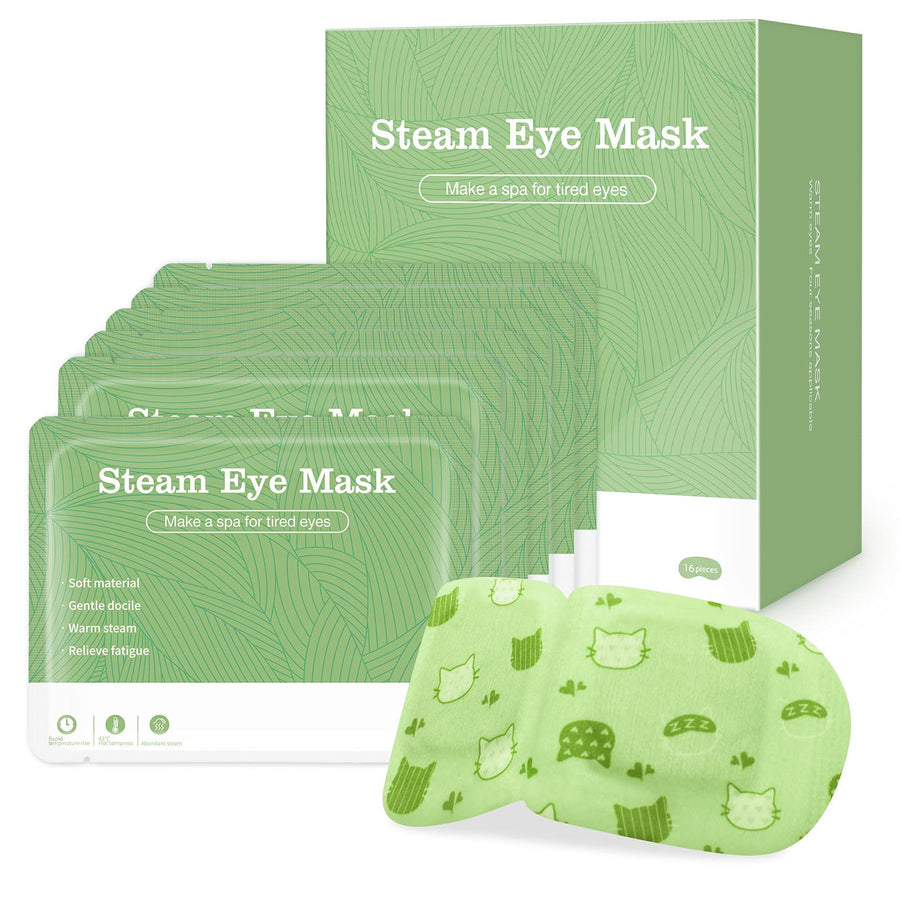 Steam Eye Mask, 16 Packs Eye Masks for Dry Eyes, 40-60 Minutes Self Moist Heated Warm Compress Eye Mask Disposable for Sleep, Spa Relaxing Trip Gifts, Travel Essentials for Women Men