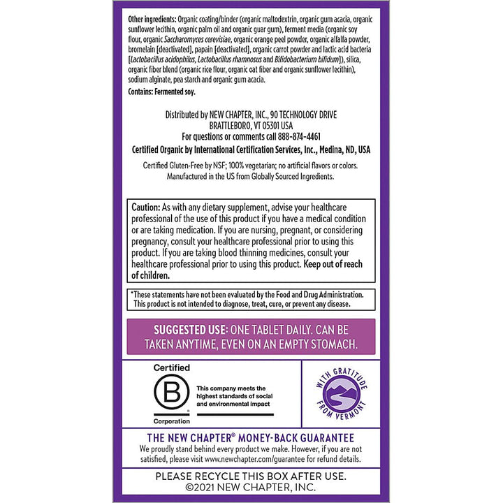 Women&#39;s Multivitamin, Every Woman&#39;s One Daily 40+, Fermented with Probiotics + Vitamin D3 + B Vitamins + Organic Non-GMO Ingredients - 24 Count