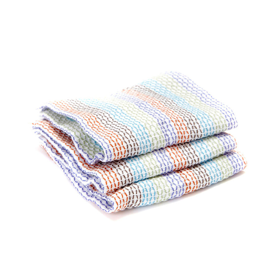 Tidy 100% Organic Cotton Dish Cloths, Set of 3, Multicolored