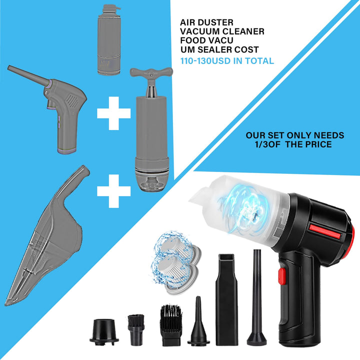 Air Duster - Computer Vacuum Cleaner - for Keyboard Cleaning- Cordless Canned Air- Powerful - Energy-Efficient(Air-01)