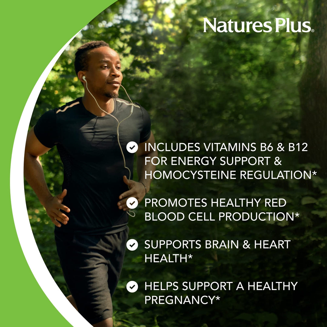 Natures Plus Folic Acid Hearts (Methylfolate) - 400 mcg