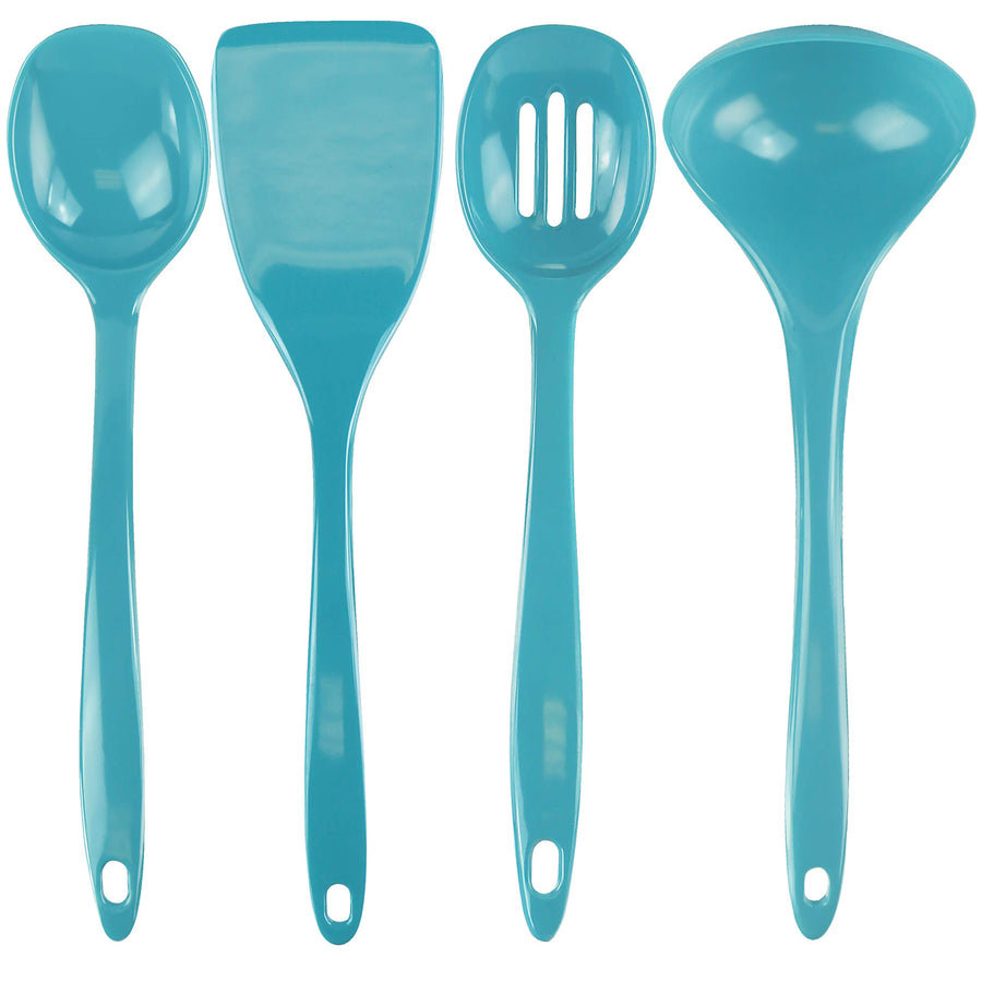 Melamine Utensil Set, 4pc, Turquoise