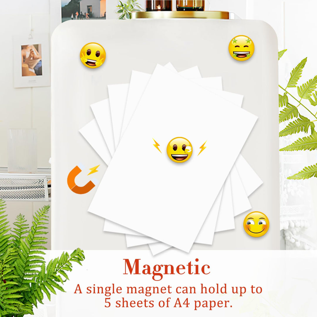 54PCS Fridge Magnets, Cute Emoji Locker Magnets, Decorative Refrigerator Magnetic Board Cabinets Classroom Office Cubicle School Funny Smiley Gifts for Adults (3cm)