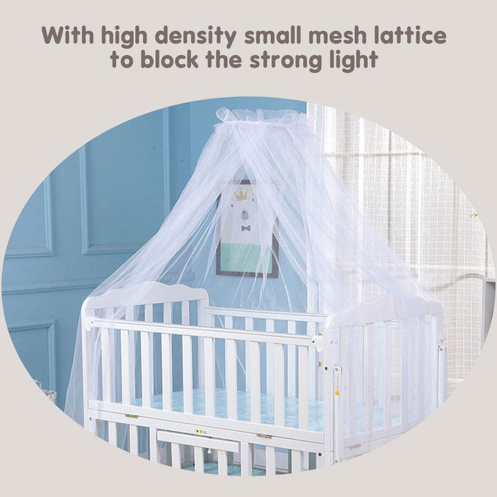 Baby Infant Toddler Bed Dome Cots Mosquito Netting Hanging Bed Net Mosquito Bar Frame Palace-Style Crib Bedding Set (Mosquito Net Without Stand) 160X450CM