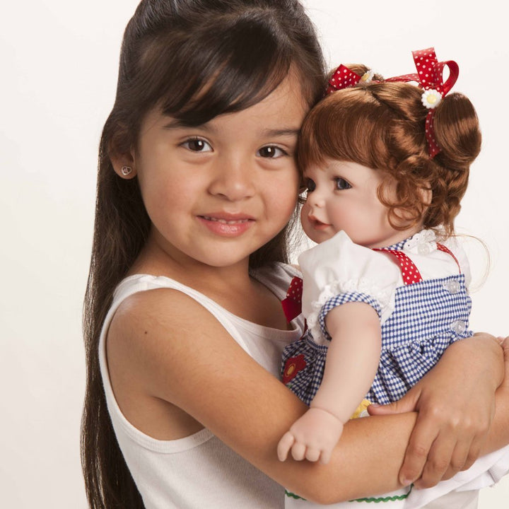 Toddler Time Premium Collection Daisy Delight, 20 Realistic Toddler Baby Doll, with Exclusive Powder Scented Soft CuddleMe Vinyl, Auburn Red Hair, Blue Eyes Birthday Gift For Age 6+