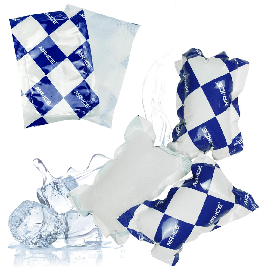 Shipping Ice Packs for Food 25 Sheets - Reusable Freezer Packs Cold Packs for Cooler, Food and Shipping - Re-freezable Absorbent Water Refrigerant Pack - Single Ice Pack, 4.7x3.3