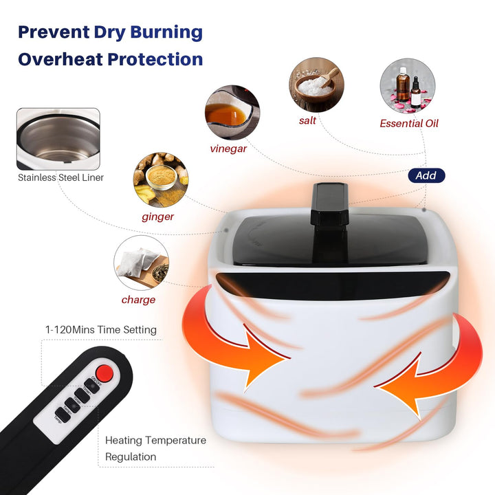 Portable Folding Steam Sauna with 1000W&amp;2.6L steam Generator, Personal Sauna Tent for Relaxation, Fast Heating in 6 Min, with Remote Control, Black