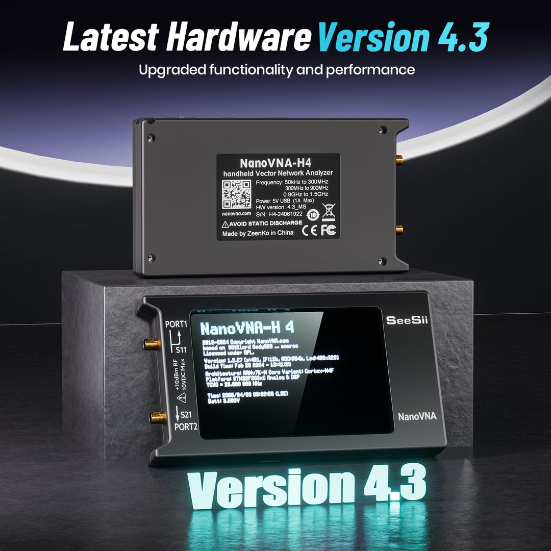 SeeSii Upgraded NanoVNA-H4 Vector Network Analyzer, Lat