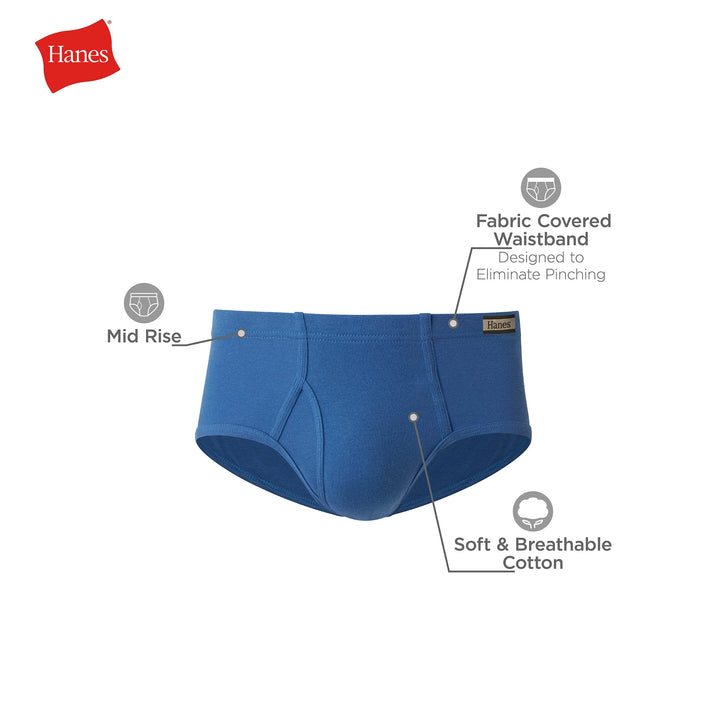 mens Underwear Pack, Mid-rise Briefs, Stretch Cotton Underwear, Classic, 6-pack (Colors May Vary) Briefs, 6 Pack - Assorted, Large US