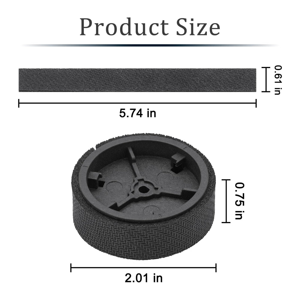 Replacement Braava Wheels Tires Parts Kit - 2 Caster Wheels 2 Wheel Tires for iRobot Braava 380 380t 320 Mint 4200 5200C Mopping Robot Accessories