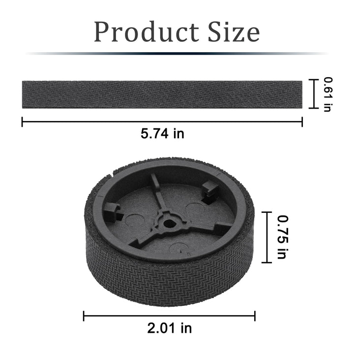 Replacement Braava Wheels Tires Parts Kit - 2 Caster Wheels 2 Wheel Tires for iRobot Braava 380 380t 320 Mint 4200 5200C Mopping Robot Accessories