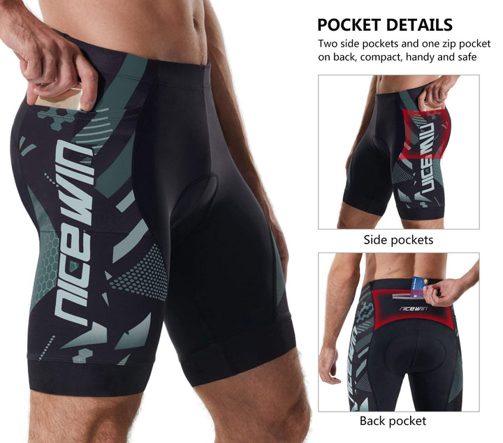 Men&#39;s Cycling Shorts Anti-Slip Leg 4D Padded Bi