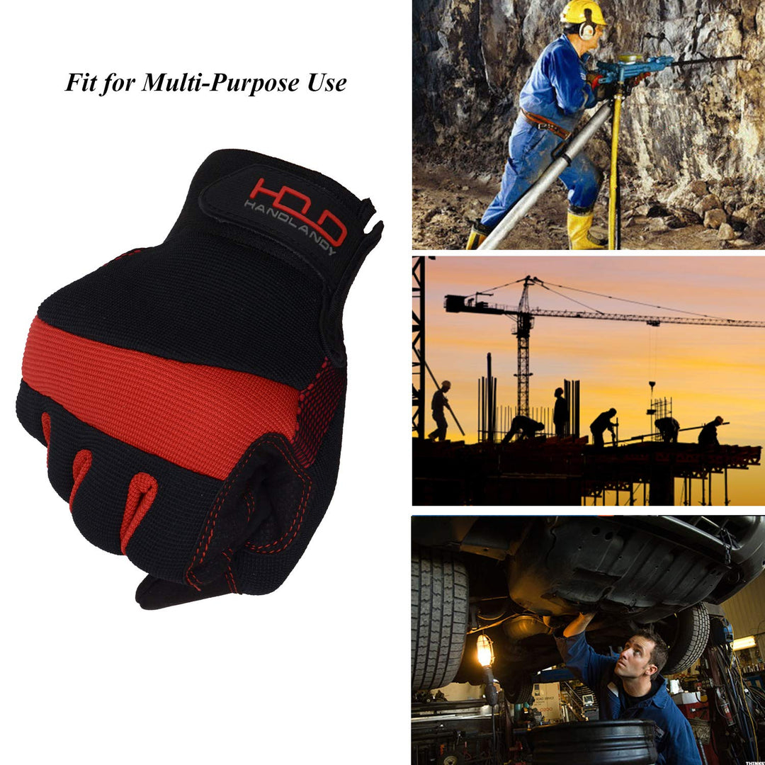 HANDLANDY Anti Vibration Safety Work Gloves for Men Wom