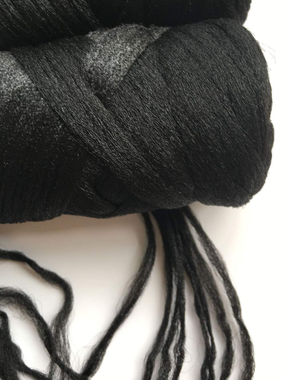 Brazilian Wool Acrylic Yarn for Hair Jumbo Braid /Senegalese Twist /Wraps (Natural Black)
