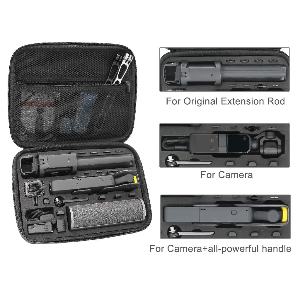 Medium Osmo Pocket 2 Portable Surface-Waterproof Carrying Case Compatible with DJI Osmo Pocket 2, Protective Travel Storage Bag for DJI osmo Pocket 2 Accessories