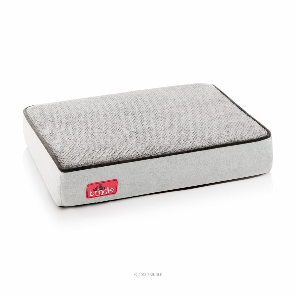 BRINDLE Waterproof Memory Foam Pet Bed - Removable and Washable Cover - 4 Inch Orthopedic Dog and Cat Bed - Fits Most Crates