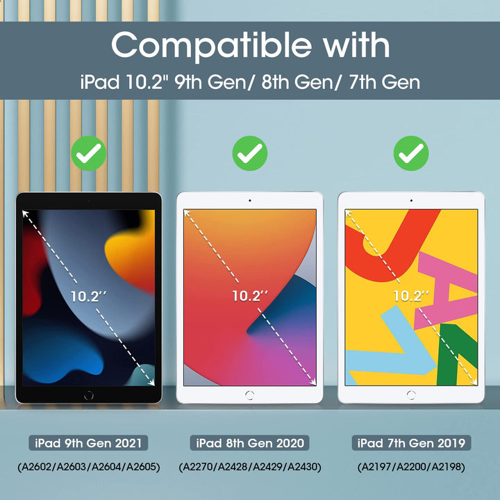 for iPad 9th Generation 2021/ iPad 8th Generation 2020/ iPad 7th Generation 2019 Case, iPad 10.2 Case iPad Cover 9th Generation -Navy
