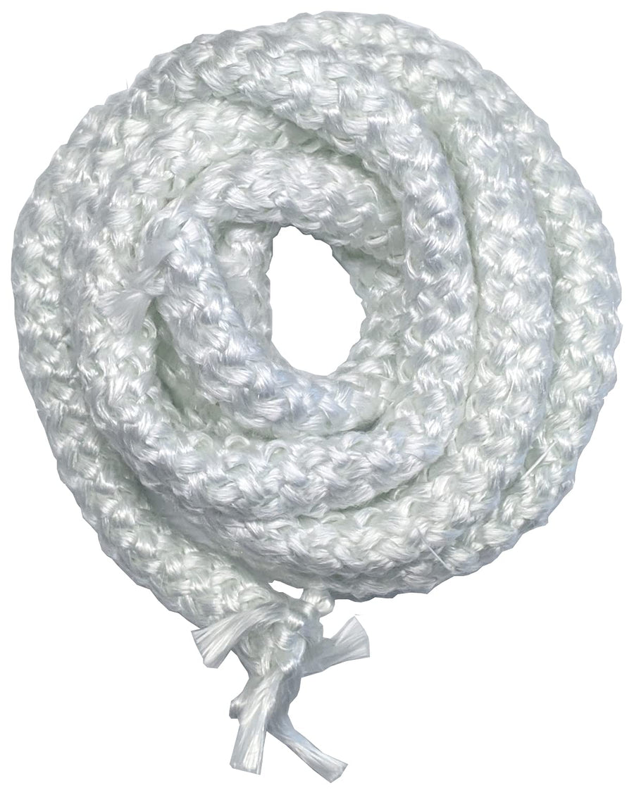 Wood Stove Replacement Gasket for Woodburning Stoves - White Fiberglass Gaskets (5/8 x 84 Rope)