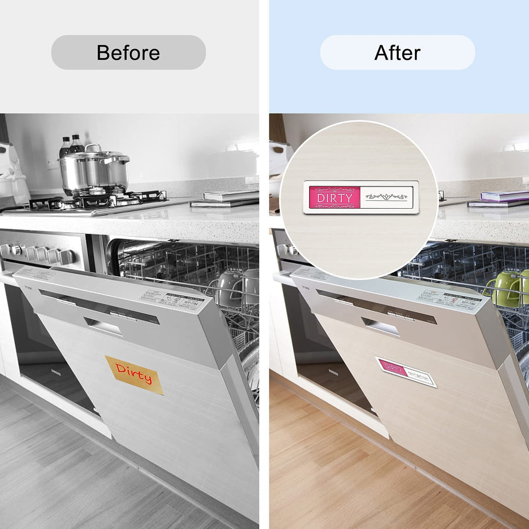 Clean Dirty Magnet for Dishwasher, Funny Dishwasher Sticker, Dish Washer Magnetic Clean Dirty Sign, Dishwasher Magnets Show Dirty/Clean Dishes for Kitchen, Laundry Room Clean/Dirty Magnet