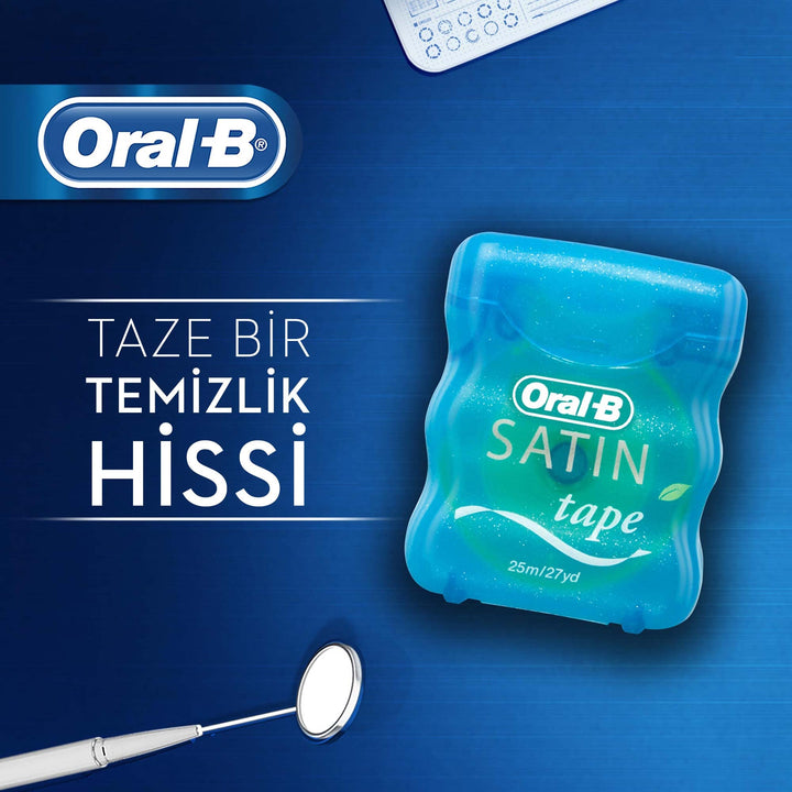 Oral-B Satin Tape Dental Floss Mint (Pack of 2)