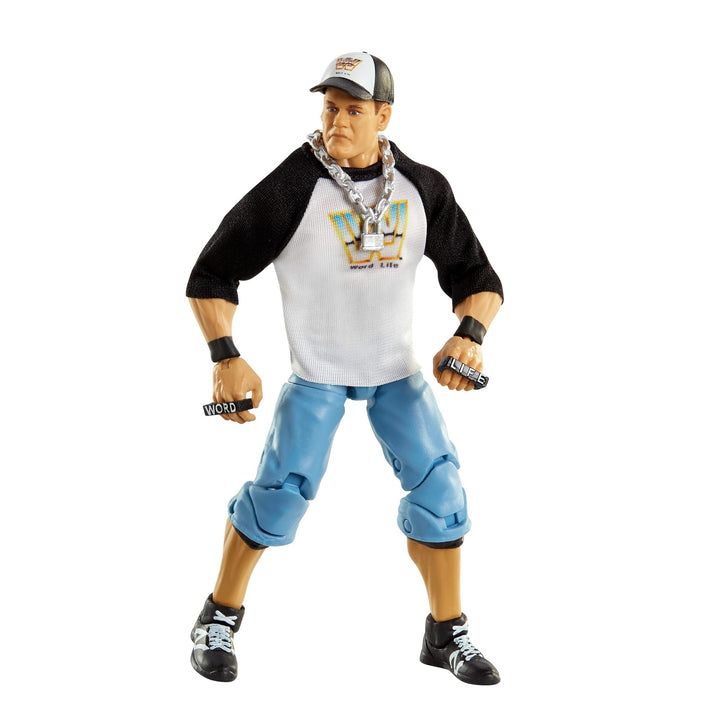 WWE MATTEL Top Picks Elite John Cena 6-inch Action Figure with Deluxe Articulation for Pose and Play, Life-like Detail, Authentic Ring Gear &amp; Accessory,Multi,GVC03