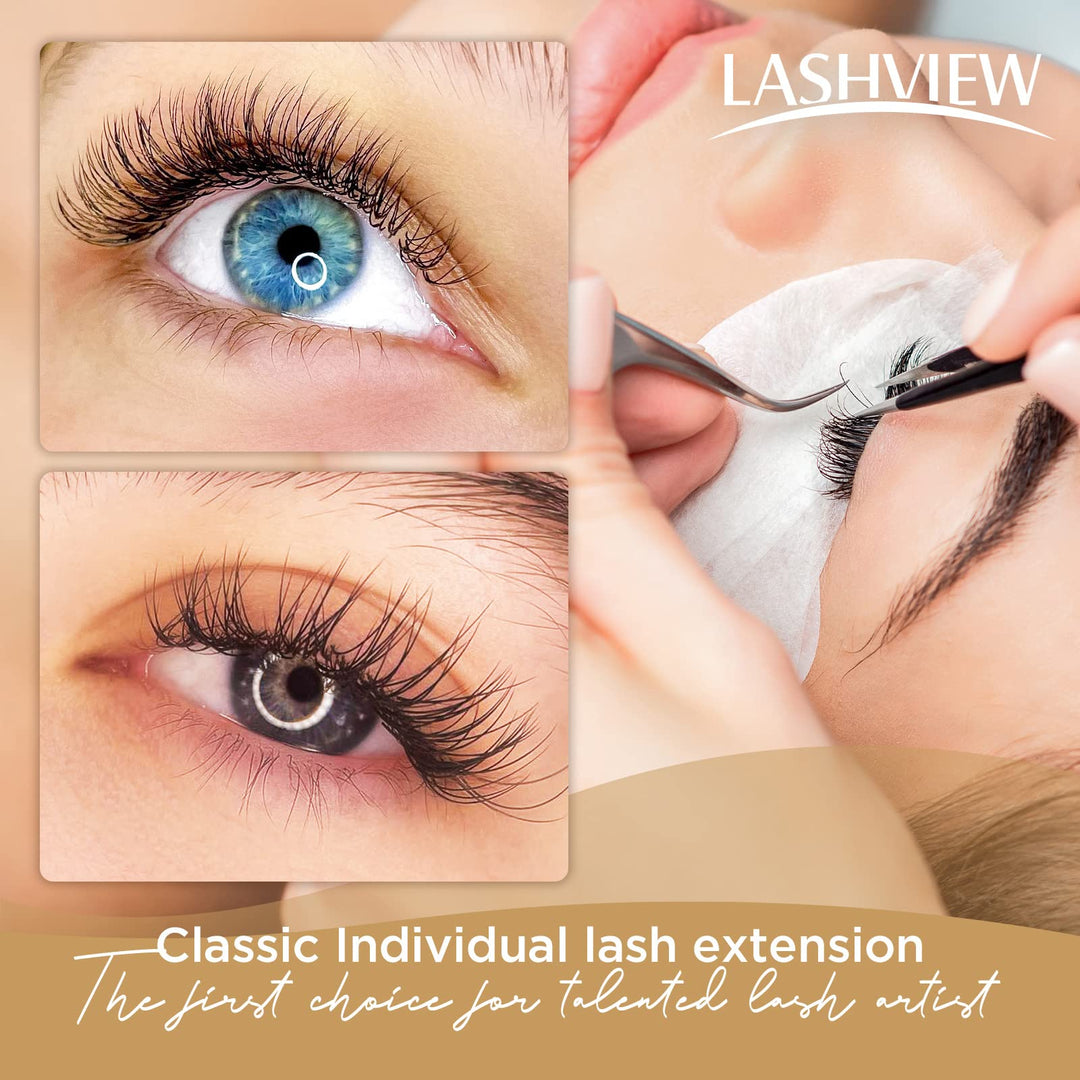 LASHVIEW Lash Building 0.10 C Mix Tray Eyelash Extensions 8-15mm in One Tray