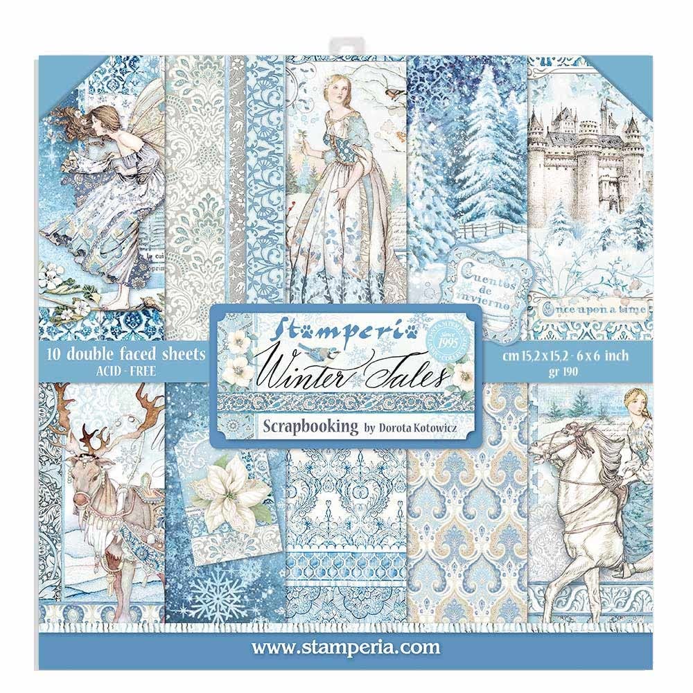 STAMPERIA INTL, KFT (3PL) -Scrapbooking Pad-Double Face-Winter Tales, Multicoloured, 15.24x15.24, SBBXS04