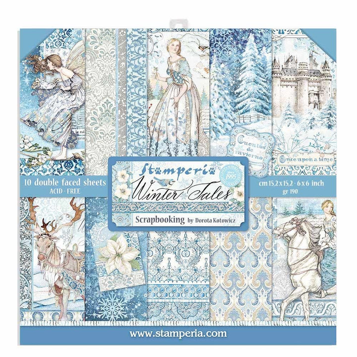 STAMPERIA INTL, KFT (3PL) -Scrapbooking Pad-Double Face-Winter Tales, Multicoloured, 15.24x15.24, SBBXS04