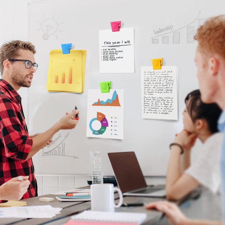 4Pack Magnetic Clips Refrigerator Whiteboard Wall Fridge Magnetic Memo Note Clips Magnets Metal Clip