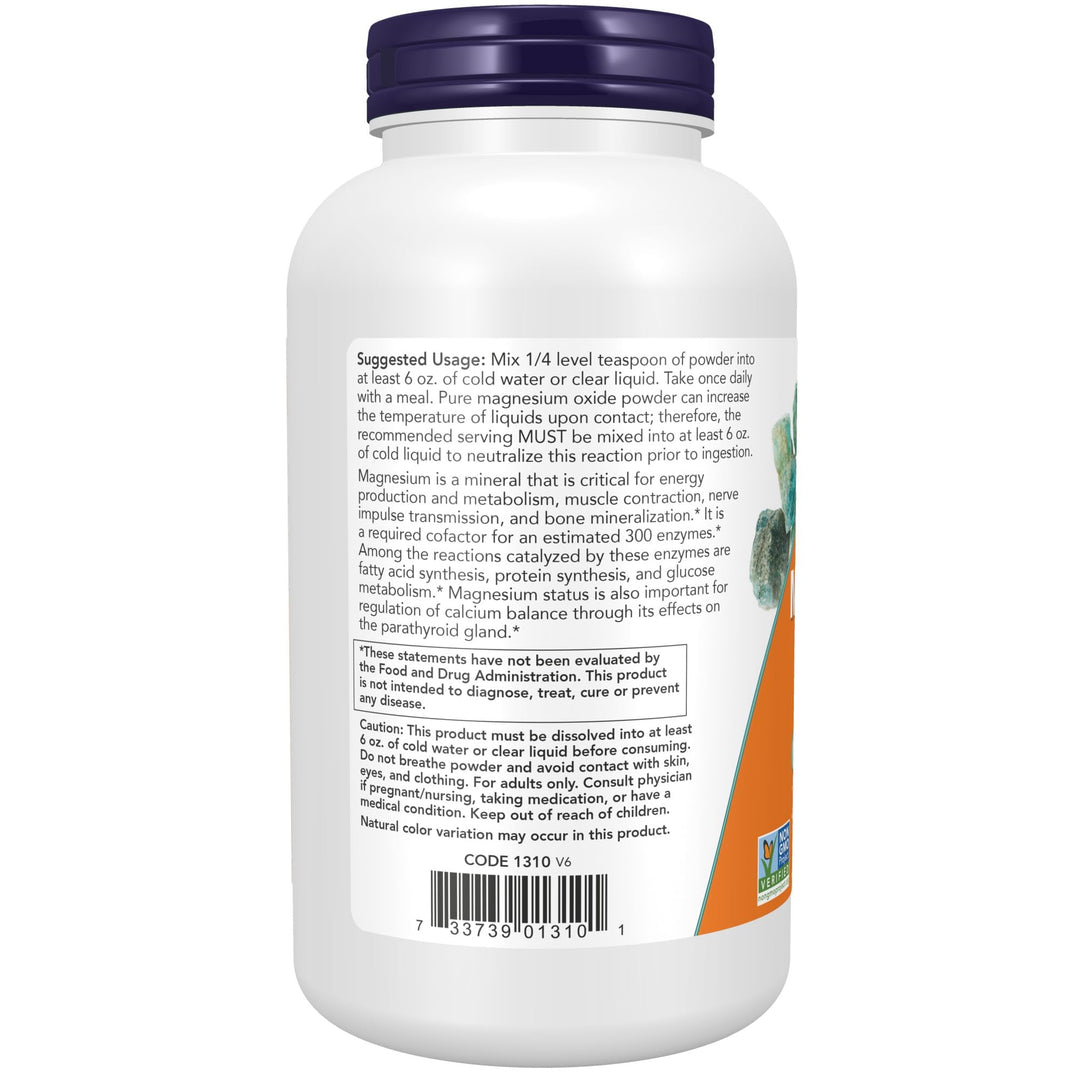 NOW Foods Supplements, Magnesium Oxide, Enzyme Function