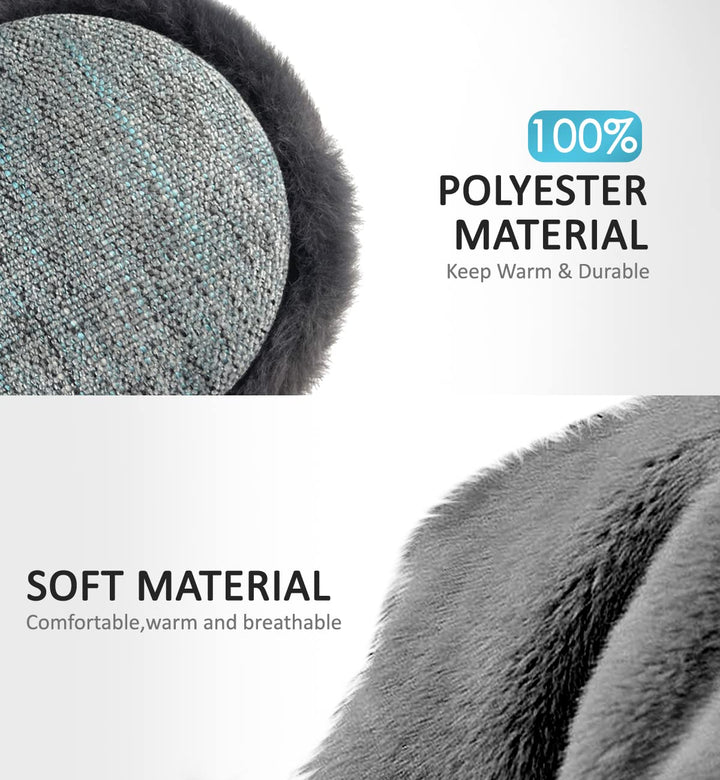 Heated Earmuffs Men &amp; Women, Heated Ear Warmer for Hiking, Running, Walking, Skiing, Camping, 30 Min Auto-off