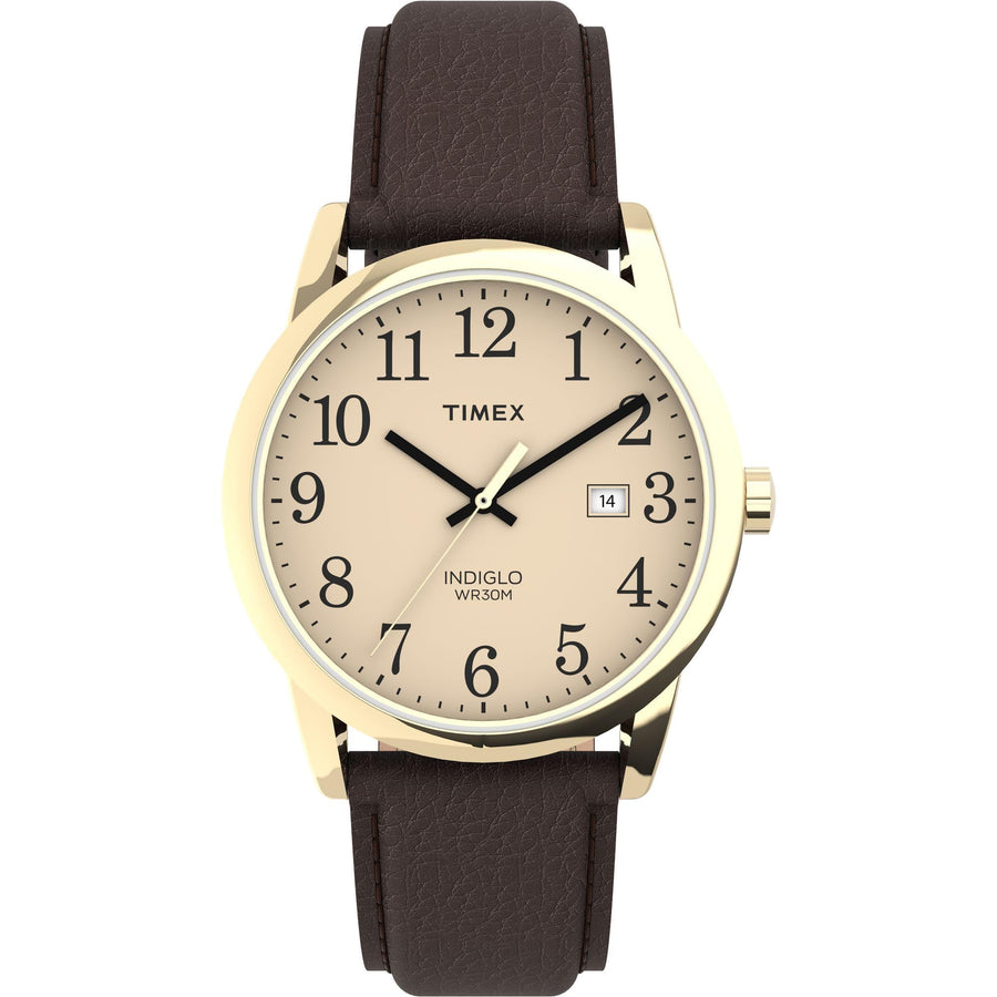 Men's TW2P75800 Easy Reader 38mm Brown/Gold-Tone/Cream Leather Strap Watch