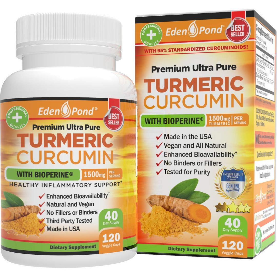 Eden Pond Turmeric Curcumin with BioPerine 1500mg. Join