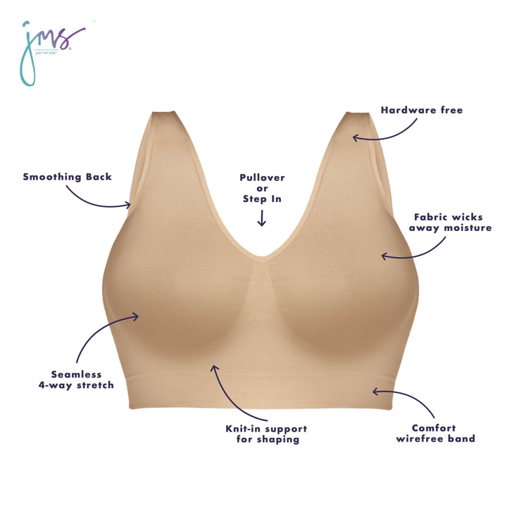 womens Pure Comfort Plus Size Mj1263 Bra, White, 6X-Large US