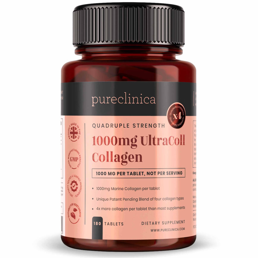 UltraColl Marine Collagen 1000mg x 180 Tablets (6 Months Supply). The only Patented Anti-Aging Collagen Types I, II, III, and VII.