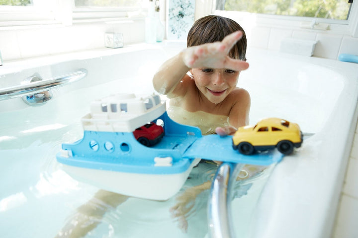 Ferry Boat with Mini Cars Bathtub Toy, Blue/White, Standard